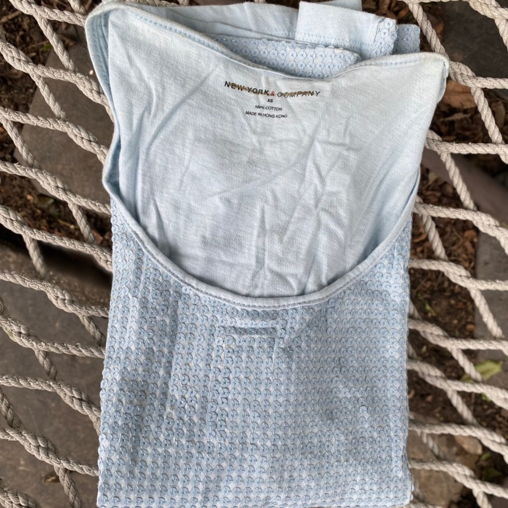 Sequin and cotton top